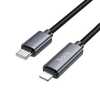 HOCO kábel Type C - Lightning kijelzővel PD 27W X112 1 m fekete - 3. kép