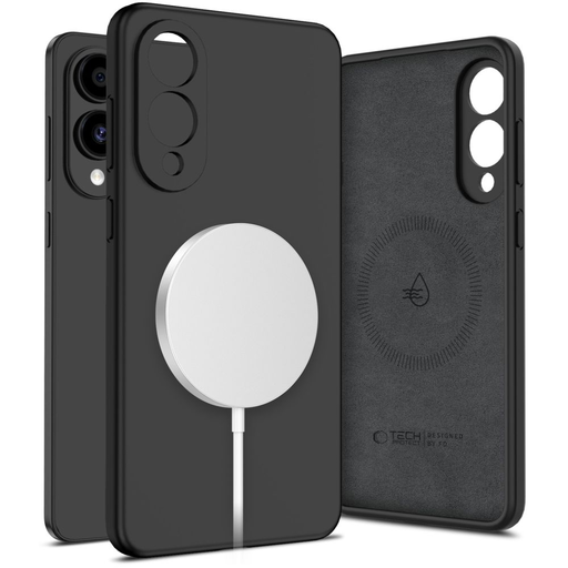 Tech-protect Liquid Silicone Magsafe Galaxy S25 Edge fekete tok Tech-protect Liquid Silicone Magsafe Galaxy S25 Edge fekete tok