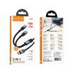 HOCO kábel 2 az 1-ben Type C - Type C + Lightning 5A 100W U139 1,2 m fekete - 4. kép