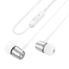 HOCO vezetékes fülhallgató Jack 3,5 mm mikrofonnal M108 ezüst - 0. kép