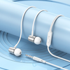 HOCO vezetékes fülhallgató Jack 3,5 mm mikrofonnal M108 ezüst - 3. kép