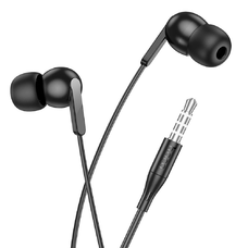 HOCO vezetékes fülhallgatók Jack 3,5 mm mikrofonnal M124 fekete