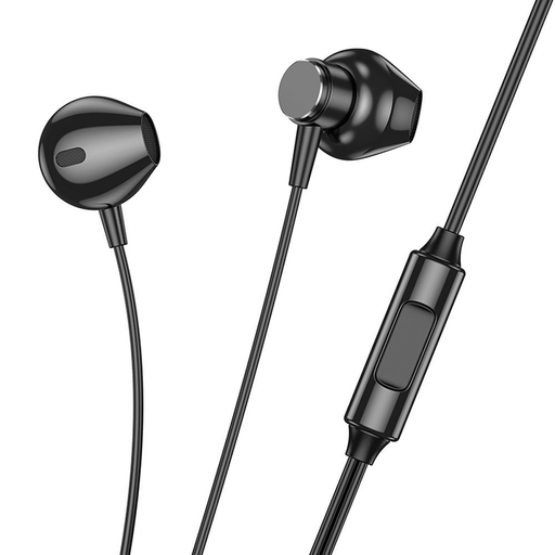 HOCO vezetékes fülhallgató Jack 3,5 mm mikrofonnal M125 fekete