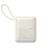 Joyroom JR-PBF27 10000mAh 22.5W Powerbank beépített USB-C és Lightning kábelekkel - Fehér - 1. kép