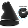 Vezeték nélküli függőleges egér Delux M618PD BT+2.4G 4200DPI - 3. kép