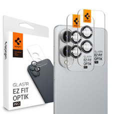 Spigen Optik Pro Glas.tr ”ez Fit” kamera védő 2-pack Galaxy S25 Edge Fekete üvegfólia