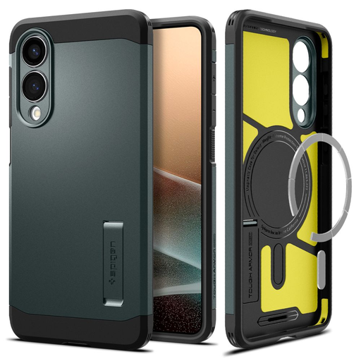 Puzdro Spigen Tough Armor Magsafe Galaxy S25 Edge Priepasť Zelená