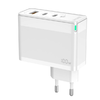 JELLICO fali töltő C118 GaN PD 100W 2xUSB-C + 1xUSB QC3.0 + kábel USB-C - Lightning Fehér - 4. kép