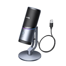 Ugreen CM769 Asztali Mikrofon USB-A-val és RGB LED-del - Ezüst