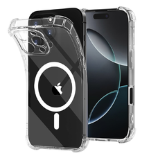  Techsuit - Ütésálló Átlátszó Szilikon MagSafe - iPhone 16 Pro - Átlátszó tok