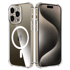  Techsuit - Ütésálló Átlátszó Szilikon MagSafe - iPhone 15 Pro Max - Átlátszó tok
