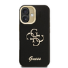 Guess PU Grained 4G Logo Stand Camera Frame tok iPhone 16 fekete - 1. kép