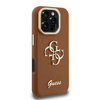 Guess PU Grained 4G Logo Stand Camera Frame tok iPhone 16 Pro-hoz barna - 2. kép