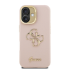 Guess PU Grained 4G Logo Camera Frame fliptok iPhone 16 Pink tok - 1. kép