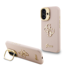 Guess PU Grained 4G Logo Camera Frame fliptok iPhone 16 Pink tok