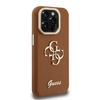 Guess PU Grained 4G Logo Állványos Kamera Keret tok iPhone 15 Pro-hoz Barna tok - 2. kép