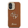 Guess PU Grained 4G Logo Állványos Kamera Keretes Tok iPhone 16-hoz Barna Tok - 1. kép