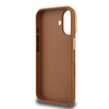 Guess PU Grained 4G Logo Állványos Kamera Keretes Tok iPhone 16-hoz Barna Tok - 4. kép