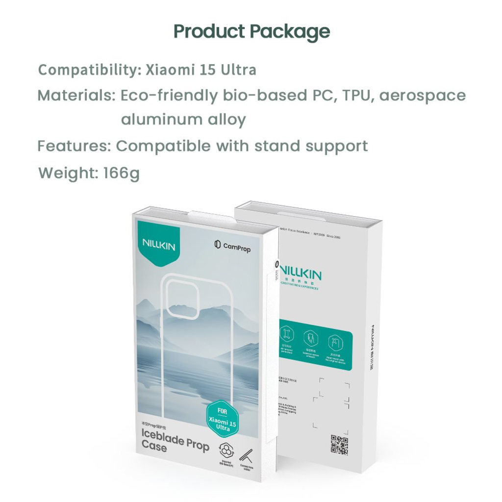 Nillkin Iceblade Prop mágneses tok Xiaomi 15 Ultra számára Sötét Éjszakai Fekete tok - 9