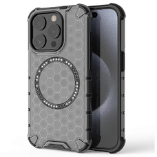  Techsuit - HoneyComb Pajzs MagSafe - iPhone 15 Pro - Fekete tok