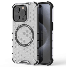  Techsuit - Méhsejt Pajzs MagSafe - iPhone 15 Pro - Fehér tok