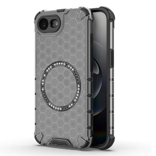Techsuit - HoneyComb Pajzs MagSafe - iPhone 16 - Fekete tok Techsuit - HoneyComb Pajzs MagSafe - iPhone 16 - Fekete tok