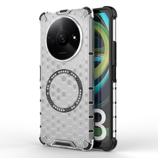 Techsuit - HoneyComb Shield MagSafe - Xiaomi Redmi A3 / Redmi A3x - Fehér tok Techsuit - HoneyComb Shield MagSafe - Xiaomi Redmi A3 / Redmi A3x - Fehér tok