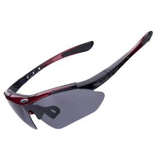 Rockbros 10141 fényre sötétedő UV400 biciklis szemüveg - piros