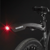 Rockbros DNB8001 sárvédő piros LED lámpával - fekete - 2. kép