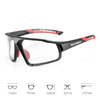Rockbros SP216BK fényre sötétedő UV400 biciklis szemüveg - fekete és piros - 0. kép