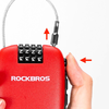 Rockbros 32420981001 kerékpárzár behúzható kábellel - piros - 2. kép