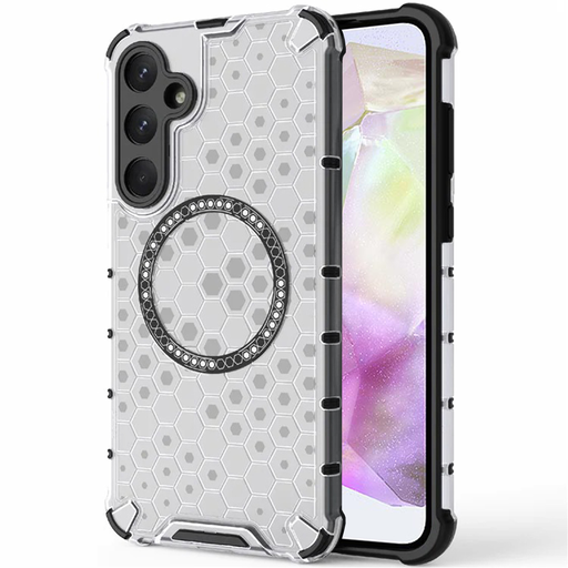 Techsuit - HoneyComb Shield MagSafe - Samsung Galaxy A35 5G - Fehér tok Techsuit - HoneyComb Shield MagSafe - Samsung Galaxy A35 5G - Fehér tok