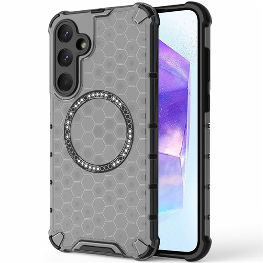 Techsuit - Méhsejt Pajzs MagSafe - Samsung Galaxy A55 5G - Fekete tok Techsuit - Méhsejt Pajzs MagSafe - Samsung Galaxy A55 5G - Fekete tok