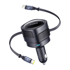 Enjoyment Max autós töltő C+L Baseus kábelekkel 60W fekete