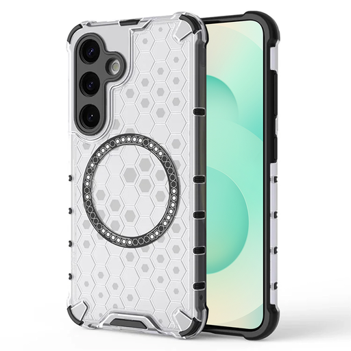 Techsuit - HoneyComb Shield MagSafe - Samsung Galaxy S25 Plus - Fehér tok Techsuit - HoneyComb Shield MagSafe - Samsung Galaxy S25 Plus - Fehér tok
