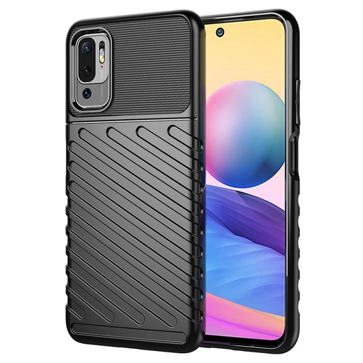 Thunder Case rugalmas, masszív tok Xiaomi Redmi Note 10 5G / Poco M3 Pro fekete tok Thunder Case rugalmas, masszív tok Xiaomi Redmi Note 10 5G / Poco M3 Pro fekete tok