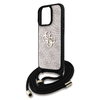 Guess PU 4G Fém Logós Keresztpántos Tok iPhone 16 Pro Pink - 2. kép