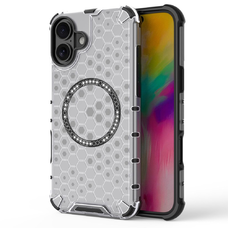  Techsuit - HoneyComb Shield MagSafe - iPhone 16 - Fehér tok