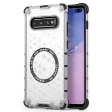  Techsuit - HoneyComb Védőtok MagSafe - Samsung Galaxy S10 Plus - Fehér tok