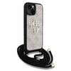 Guess PU 4G Metal Logo keresztpántos tok iPhone 15 Pink tok - 3. kép