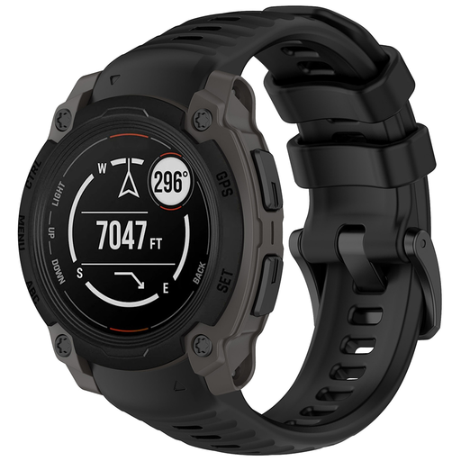  Techsuit - 22 mm-es óraszíj (W076) - Garmin Instinct E 40 mm - Fekete