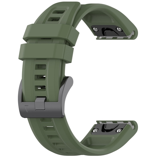  Techsuit - Gyorscsatlakozós óraszíj 26mm (W060) - Garmin Fenix 3/3 HR/5X/5X Plus/6X/6X Pro/7X/7X Pro Solar - Sötétzöld
