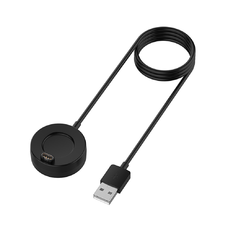  Techsuit - Vezeték nélküli töltőkábel okosórához (TGC4) - Garmin Fenix 5/5 Plus/6/6X/7X modellekhez, USB, 5W, 1m asztali tartóval - Fekete