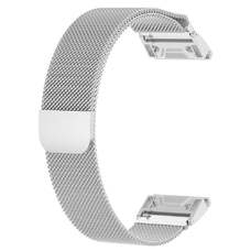  Techsuit - QuickFit 22 mm-es óraszíj (W009) - Garmin Fenix 5/5 Plus 6/6 Pro/7/Forerunner 935/945/955/Approach S60/S62 - Ezüst