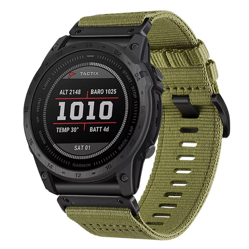  Techsuit - Watchband QuickFit 22mm (W070) - Garmin Fenix 5/5 Plus 6/6 Pro/7/Forerunner 935/945/Approach S60 - Zöld Harmat