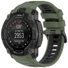  Techsuit - 22 mm-es óraszíj (W077) - Garmin Instinct 3 45 mm / Instinct 3 45 Solar - Zöld
