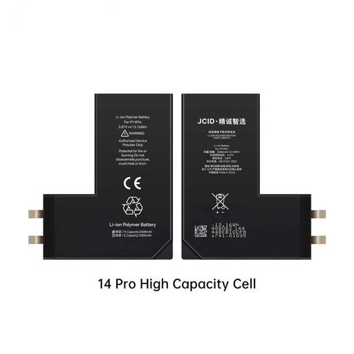 JCID Nagy kapacitású akkumulátor iPhone 14 Pro-hoz 4770 mAh BMS nélkül