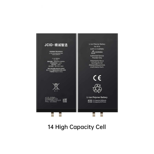 JCID Nagy kapacitású akkumulátor iPhone 14-hez 3590 mAh BMS nélkül