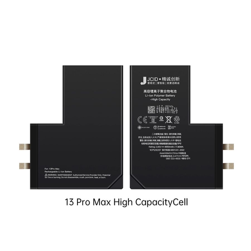JCID nagy kapacitású akkumulátor iPhone 13 Pro Maxhoz 4650 mAh BMS nélkül