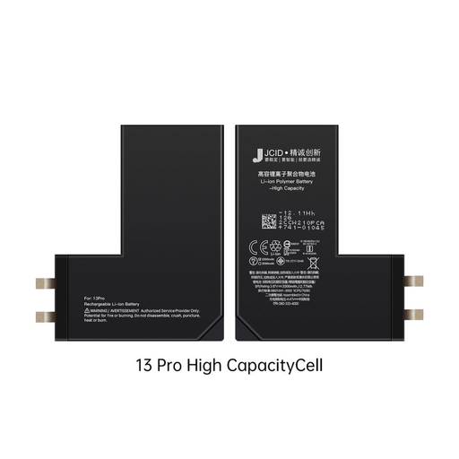 JCID nagy kapacitású akkumulátor iPhone 13 Pro számára 3300 mAh BMS nélkül